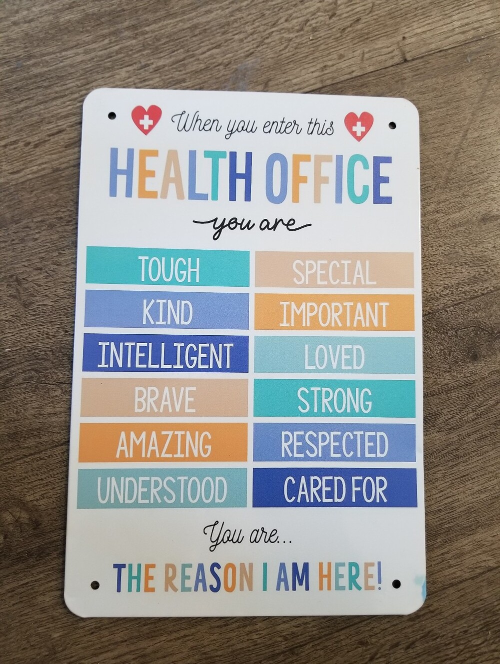 Health Office Inspirational Sign - Multicolor